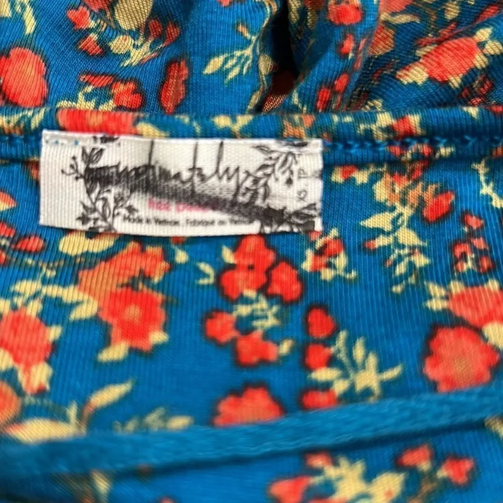 Free People Intimately free floral turquoise body suit size XS NWT
